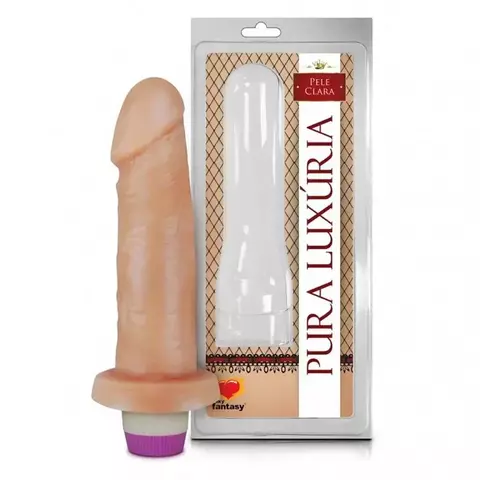 Protese Pura Luxuria Realistico com Vibro 14x3,7 cm Sexy Fantasy - PC005