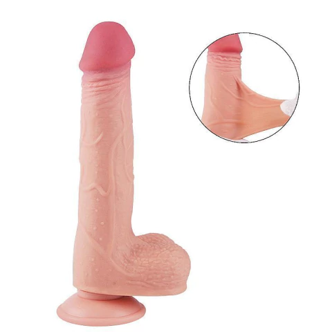 Dildo Super Realistico Dupla Camada - Ventosa Removivel - 21,9 X 4,1 cm - 7996 - comprar online
