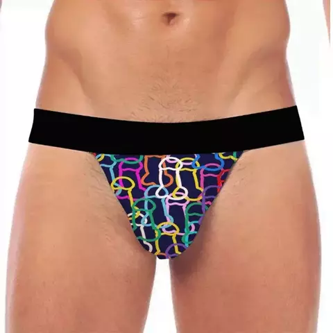 Cueca Jockstrap Pride em Formato de Penis Orgulho LGBT - PS1169-Neon - comprar online
