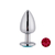 Plug Anal de Aco Médio Inoxidavel com Cristal Arredondada - MPA1301-M