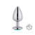 Imagem do Plug Anal de Aco Médio Inoxidavel com Cristal Arredondada - MPA1301-M