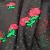 Microtul Lunares y Flores - Negro - comprar online