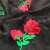 Microtul Lunares y Flores - Negro - El Rey del Microtul | Tienda Mayorista y Minorista de Telas