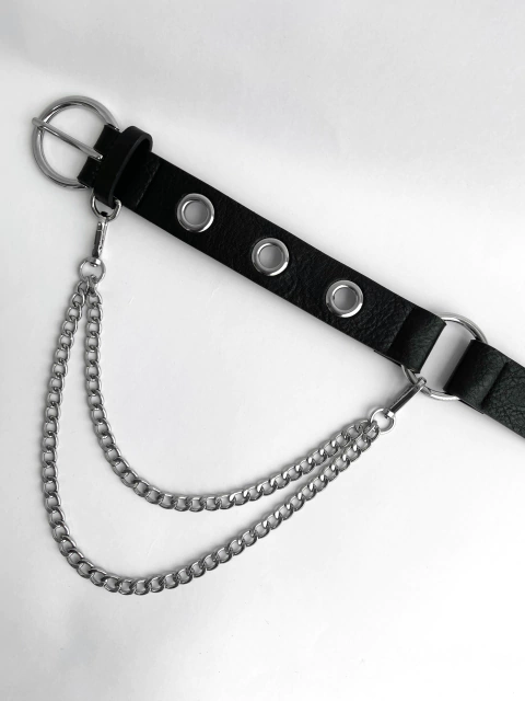 Cinto Blair Ilhós Corrente Preto