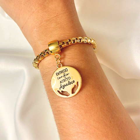 Pulseira Hooponopono Mantra Banhada - comprar online