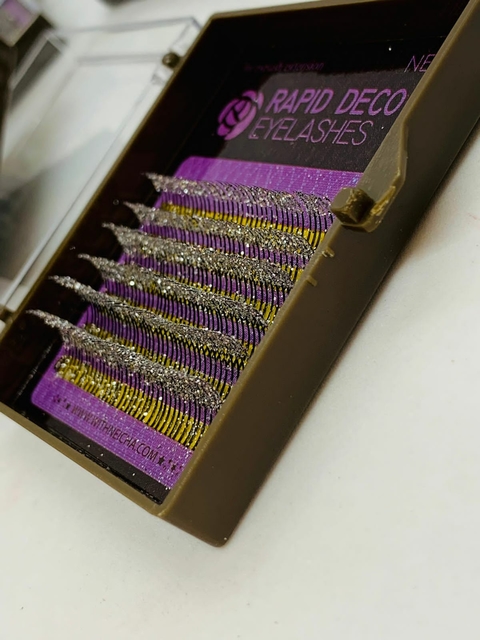 EXTENSIONES DE PESTAÑAS NEICHA MIX RAPID DECO PLATEADAS ( 6 LÍNEAS )