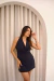 Vestido Paola - Azul Petróleo - comprar online