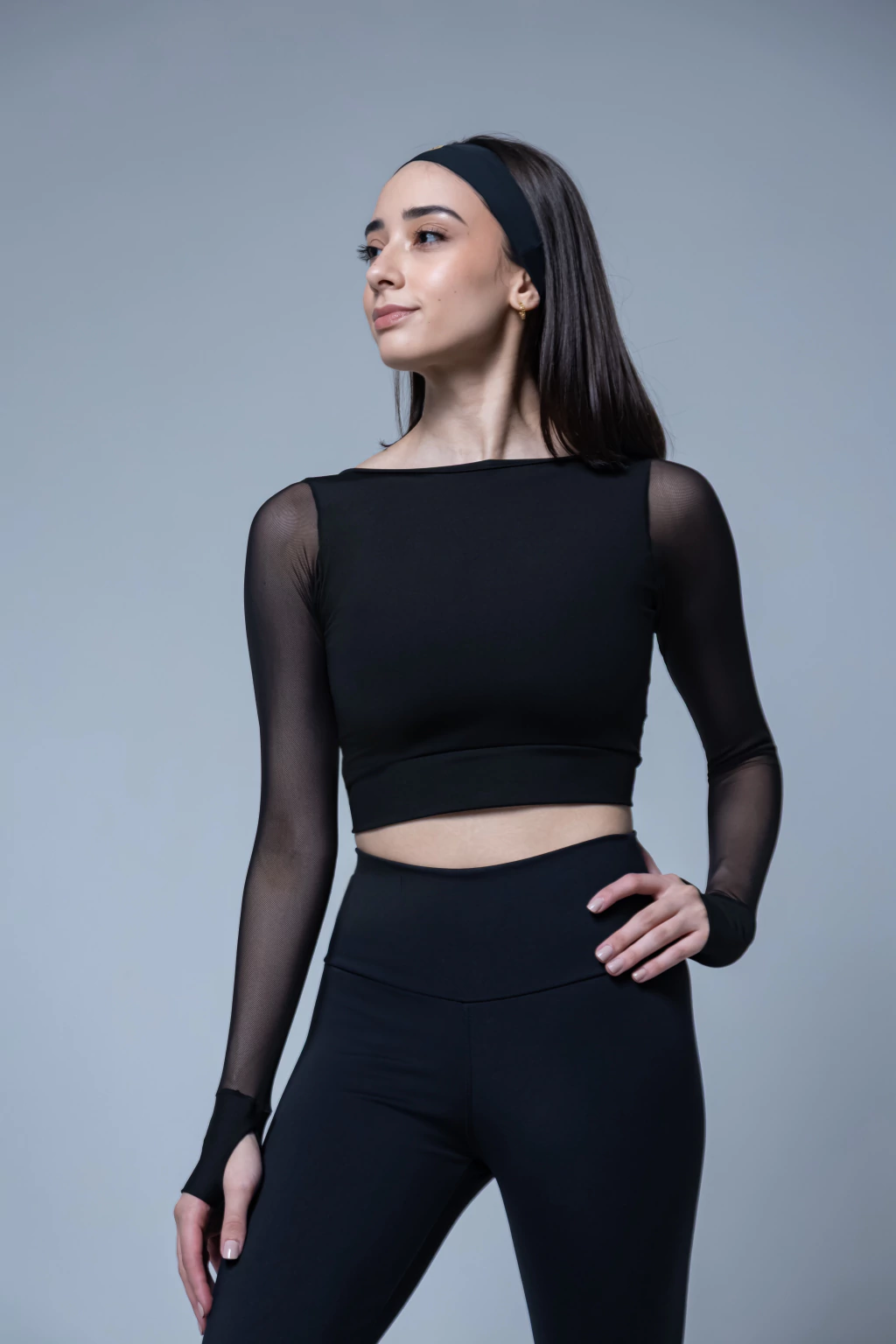 Cropped Tule - Preto