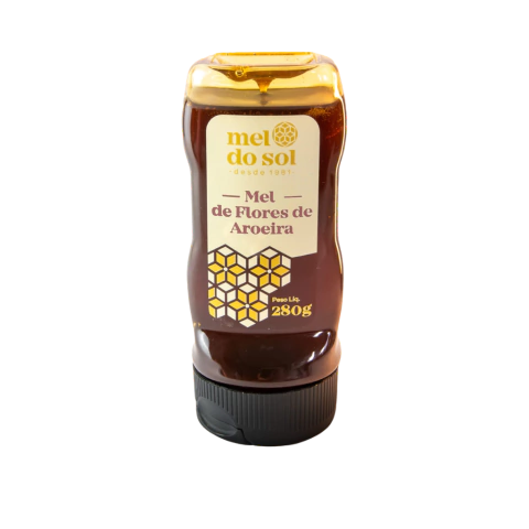 Mel Flores de Aroeira em Bisnaga - Mel Do Sol (280g)