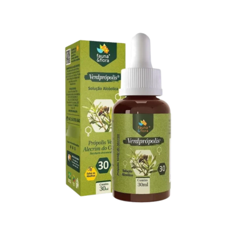 Propolis Verde Alecrim do Campo Verdprópolis Solução Alcoólica 30% - Fauna e Flora (30ml)