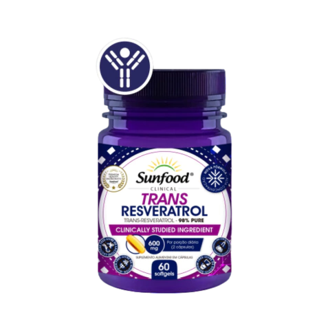 Trans Resveratrol 98% Pure - Sunfood (600mg) 60 Softsgels