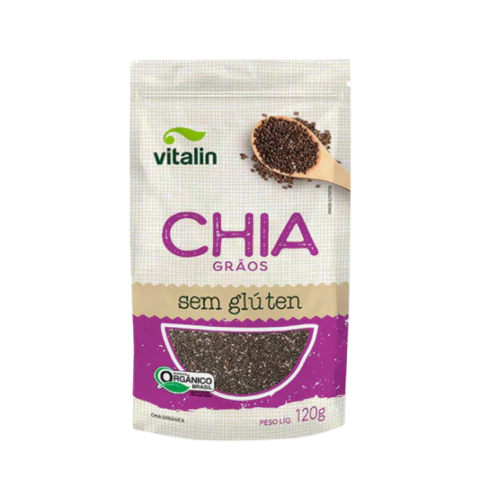 Chia em Grãos Orgânica - Vitalin (120g)