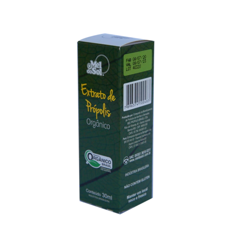 Extrato de Própolis Verde Orgânico Mel Do Sol 11% 30Ml