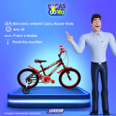 Bic Aro16 F.fio Masc. Racer Kids Cairu - 319373 - comprar online