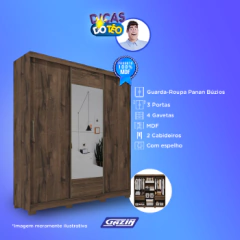 Roupeiro Panan Buzios 100 Mdf 3pts 4 Gvs - 60010249-0126 - PC / 4 - comprar online