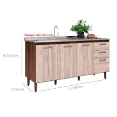 Balcao Pia Nicioli 1.58 03 Pts 03 Gts - 1840.48.16