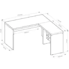 Mesa Computador Caemmun Studio L C/ 2 Gavetas - F.00545.397 - PC / 3 - comprar online