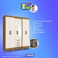 Roupeiro Henn Briz B23 6 Pts 3 Gv - B23-127 - PC / 2 - comprar online