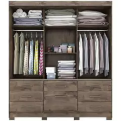 Roupeiro Panan Luiza 100 Mdf 3pts 7 Gvs - 40010055-0126 - PC / 4 - loja online