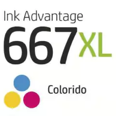 Cartucho De Tinta Hp 667xl Colorido - 3ym80ab na internet