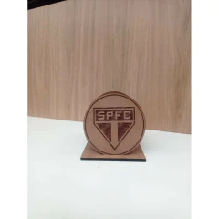 Porta Copo Time São Paulo Natural Em Mdf - comprar online