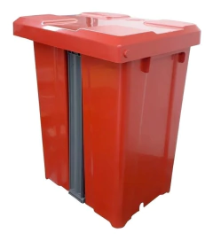 Cesto Quadrado Com Pedal 15 Litros P15 Vermelho - BIDU SHOP