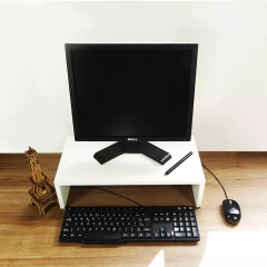 Suporte Para Monitor Em Mdf Branco - BIDU SHOP