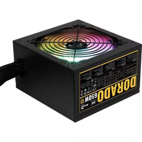 Fonte Gamer ATX DORADO 650W 80 Plus Gold PFC Ativo AEROCOOL