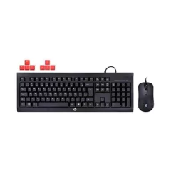 Kit Teclado e Mouse Gamer USB KM100 Preto HP