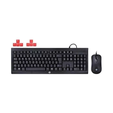 Kit Teclado e Mouse Gamer USB KM100 Preto HP