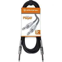 Cabo para Instrumentos P10 x P10 5m PLAYER Preto HAYONIK