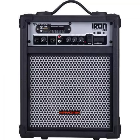 Caixa Multiuso 30W Bluetooth/USB/SD/FM IRON 200 Preta HAYONIK