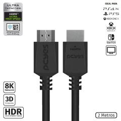 Cabo Hdmi Ultra 2.1 28awg Puro Cobre 8k 60hz 2 Metros - Phm8k-2