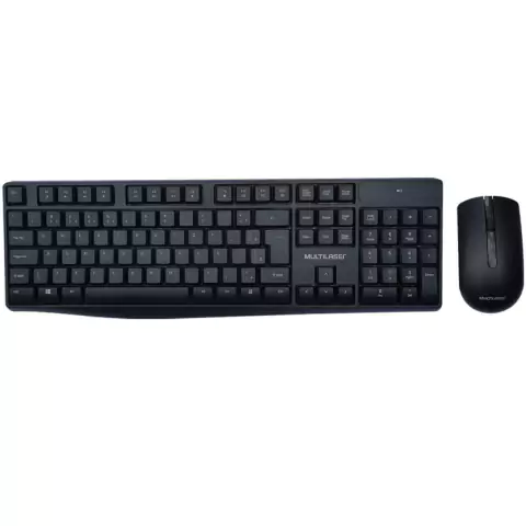 Kit Teclado E Mouse Sem Fio 2.4ghz Multimídia Usb Com Pilhas Tc270