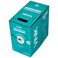 Cabo 4 Pares Trançados P/ Alarme/cftv 24awg 300m Preto