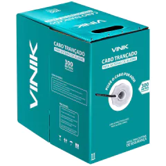Cabo 4 Pares Trançados P/ Alarme/cftv 24awg 300m Preto - comprar online