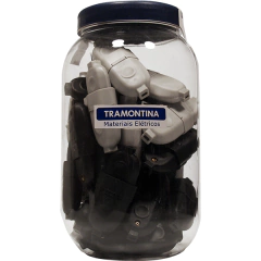 Plug Ac Macho/femea 2p 10a 250v Preto/branco 72pc Tramontina - comprar online