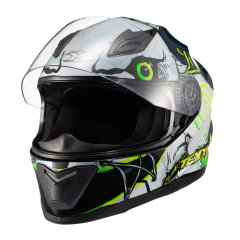 Capacete Texx Hawk - Scream Verde E Azul 56 - BIDU SHOP