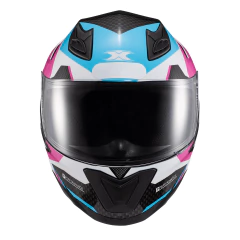 Capacete Texx Fechado Hawk Ride Azul Rosa Branc Pret 60 - comprar online
