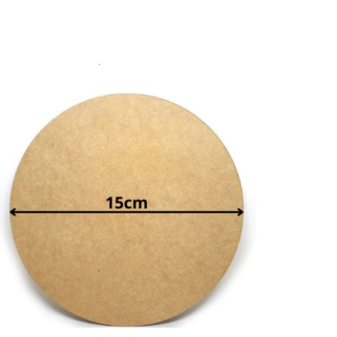 Sousplat Mdf Cru 15cm De Diâmetro E 3mm De Espessura