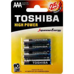 Pilha Alcalina AAA 1,5V LR03GCP TOSHIBA (Cartela com 4 Unid.) - CXF / 12 - comprar online