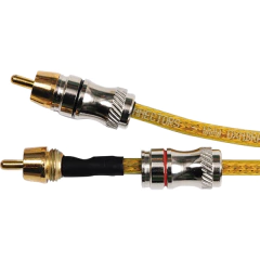 Cabo 2 + 2rca 1m Dupla Blindagem Amarelo Oxygen