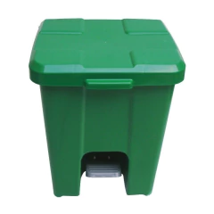 Cesto Lixeira Quadrada Plastica Com Pedal 25 Litros Verde