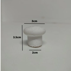 Puxador Bolinha Plastico Branco C 10 Pc - comprar online