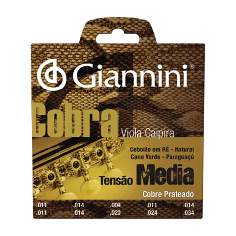 Encordoamento Para Viola Aço Cobre Prateado Tensão Média Série Cobra Gesvm