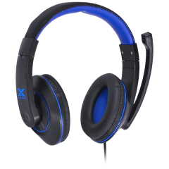 Fone Headset Gamer V Blade Ii P2 Estéreo Com Microfone Retrátil E Ajuste De Haste - Preto Com Azul - comprar online
