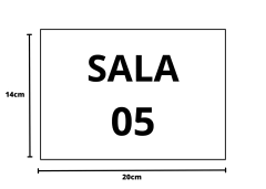 Placa Sinalização 1/2 Oficio Sala 05 Mdf Natural na internet
