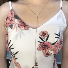 Colar Gravata Com Ponta Palito Folheado Em Ouro 18k - comprar online