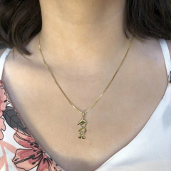 Imagem do Colar Com Pingente De Menino Folheado Em Ouro 18k