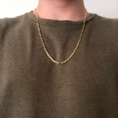 Colar Corrente Cartier 1.0 Folheado Em Ouro18k - comprar online